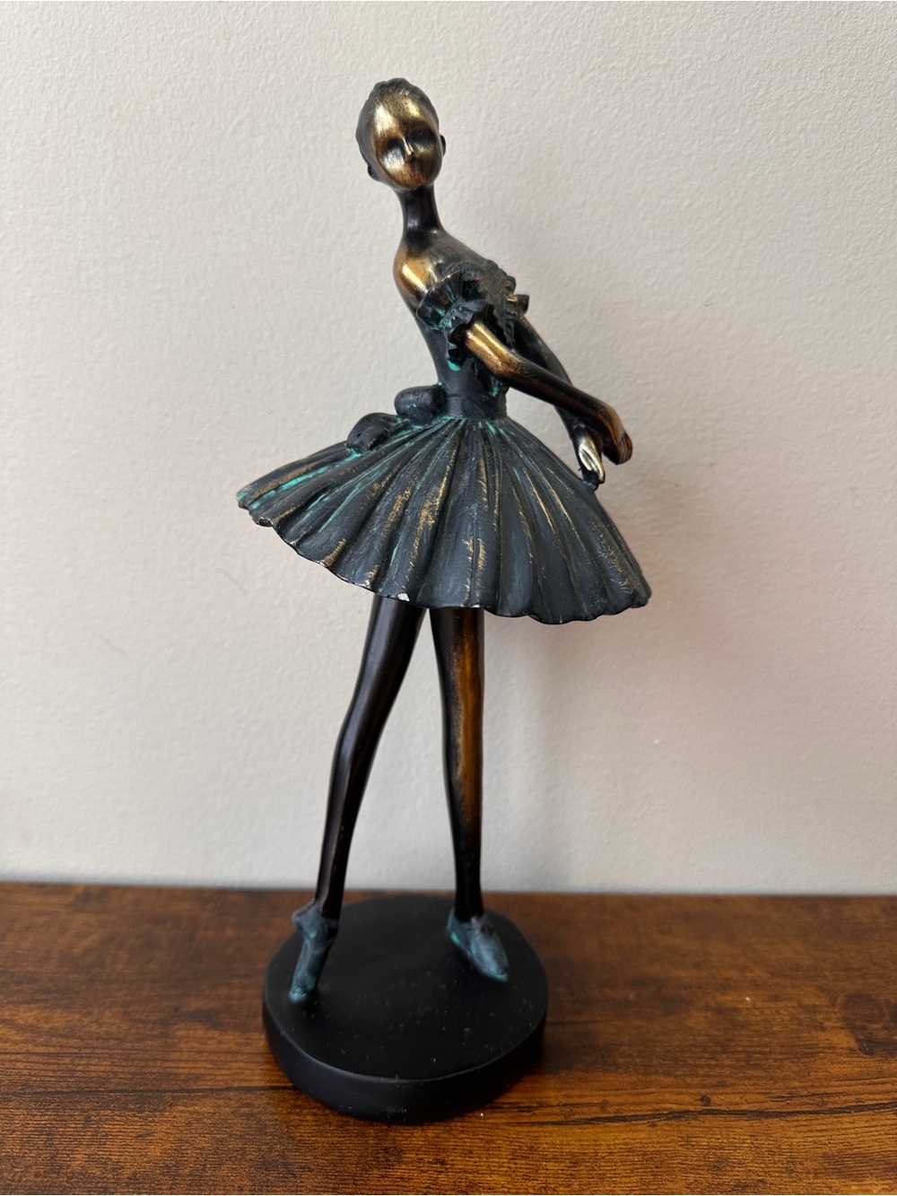 Bronze-Tone Ballerina Statue Decorative Figurine - Elegant Home Art